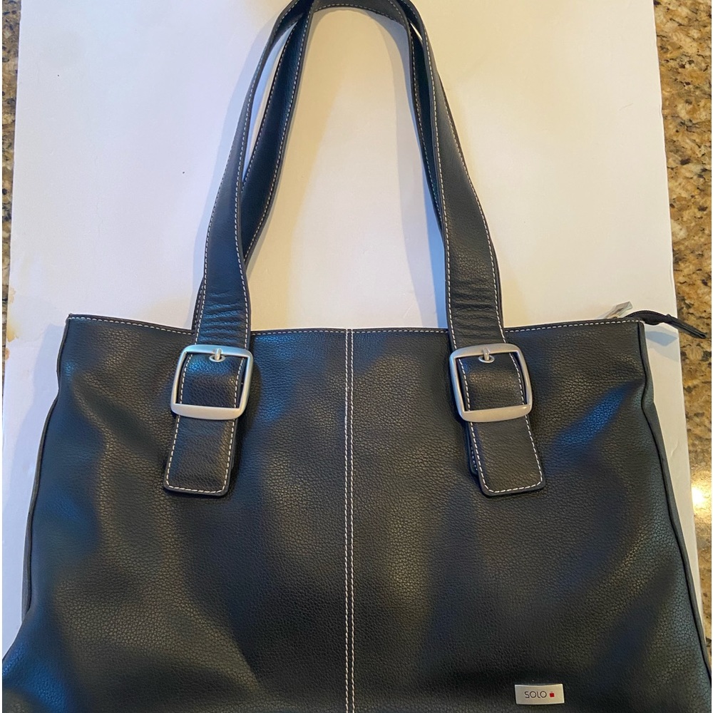 Solo Computer/Laptop Bag-Black with Taupe Lining, NWOT